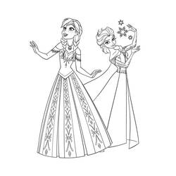 Dessin à colorier: Reine des Neiges (Films d'Animation) #175543 - Coloriages à Imprimer Gratuits