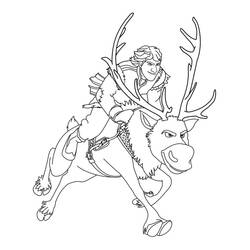 Coloriage Reine des Neiges (Films d'Animation) #175637 à imprimer et colorier