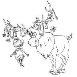 Coloriage Reine des Neiges (Films d'Animation) #175641 à imprimer et colorier