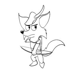 Dessin à colorier: Robin des Bois (Films d'Animation) #186991 - Coloriages à Imprimer Gratuits