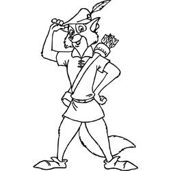 Dessin à colorier: Robin des Bois (Films d'Animation) #187007 - Coloriages à Imprimer Gratuits