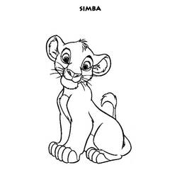 Dessin à colorier: Simba (Films d'animation) #169997 - Coloriages à Imprimer Gratuits