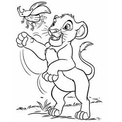 Dessin à colorier: Simba (Films d'animation) #170007 - Coloriages à Imprimer Gratuits