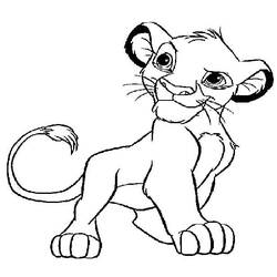 Dessin à colorier: Simba (Films d'animation) #170032 - Coloriages à Imprimer Gratuits
