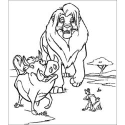 Dessin à colorier: Simba (Films d'animation) #170046 - Coloriages à Imprimer Gratuits