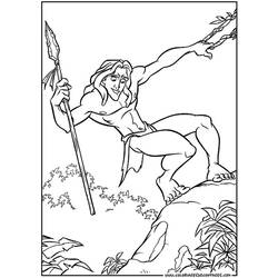 Dessin à colorier: Tarzan (Films d'animation) #131088 - Coloriages à imprimer