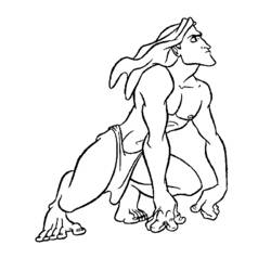 Dessin à colorier: Tarzan (Films d'animation) #131092 - Coloriages à imprimer