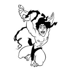 Dessin à colorier: Tarzan (Films d'animation) #131096 - Coloriages à Imprimer Gratuits
