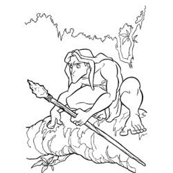 Dessin à colorier: Tarzan (Films d'animation) #131101 - Coloriages à imprimer