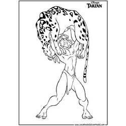 Dessin à colorier: Tarzan (Films d'animation) #131102 - Coloriages à Imprimer Gratuits