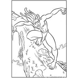 Dessin à colorier: Tarzan (Films d'animation) #131115 - Coloriages à imprimer