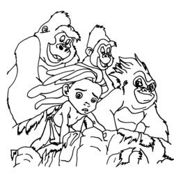 Dessin à colorier: Tarzan (Films d'animation) #131131 - Coloriages à Imprimer Gratuits