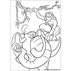 Dessin à colorier: Tarzan (Films d'animation) #131140 - Coloriages à Imprimer Gratuits