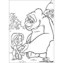 Dessin à colorier: Tarzan (Films d'animation) #131148 - Coloriages à Imprimer Gratuits