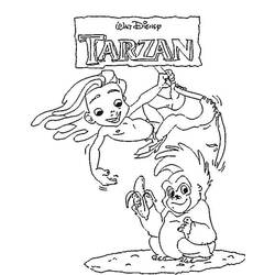Dessin à colorier: Tarzan (Films d'animation) #131159 - Coloriages à imprimer