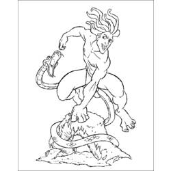 Dessin à colorier: Tarzan (Films d'animation) #131182 - Coloriages à Imprimer Gratuits