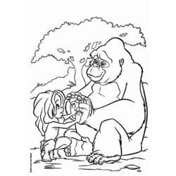 Dessin à colorier: Tarzan (Films d'animation) #131185 - Coloriages à Imprimer Gratuits