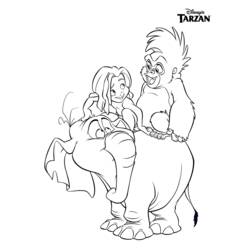 Dessin à colorier: Tarzan (Films d'animation) #131208 - Coloriages à Imprimer Gratuits