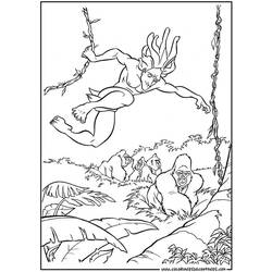 Dessin à colorier: Tarzan (Films d'animation) #131212 - Coloriages à Imprimer Gratuits