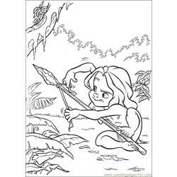 Dessin à colorier: Tarzan (Films d'animation) #131227 - Coloriages à Imprimer Gratuits