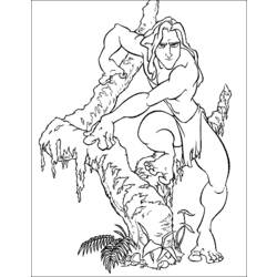 Dessin à colorier: Tarzan (Films d'animation) #131231 - Coloriages à Imprimer Gratuits