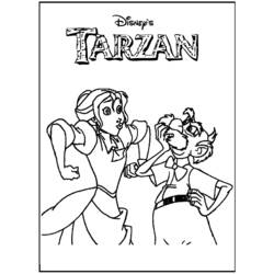 Dessin à colorier: Tarzan (Films d'animation) #131239 - Coloriages à Imprimer Gratuits