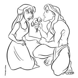 Dessin à colorier: Tarzan (Films d'animation) #131240 - Coloriages à Imprimer Gratuits