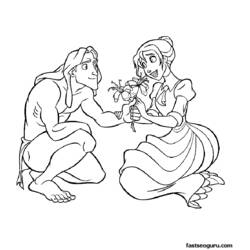 Dessin à colorier: Tarzan (Films d'animation) #131254 - Coloriages à Imprimer Gratuits