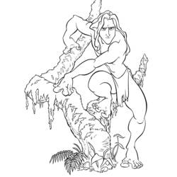 Dessin à colorier: Tarzan (Films d'animation) #131255 - Coloriages à Imprimer Gratuits