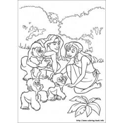 Dessin à colorier: Tarzan (Films d'animation) #131257 - Coloriages à Imprimer Gratuits