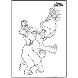 Dessin à colorier: Tarzan (Films d'animation) #131260 - Coloriages à Imprimer Gratuits