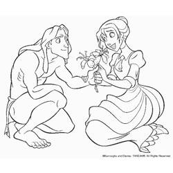 Dessin à colorier: Tarzan (Films d'animation) #131303 - Coloriages à Imprimer Gratuits