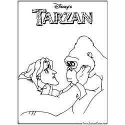 Dessin à colorier: Tarzan (Films d'animation) #131307 - Coloriages à Imprimer Gratuits