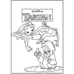 Dessin à colorier: Tarzan (Films d'animation) #131326 - Coloriages à Imprimer Gratuits