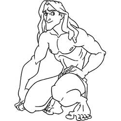 Coloriage Tarzan (Films d'Animation) #198712 à imprimer et colorier
