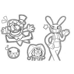 Dessin à colorier: The Amazing Digital Circus (Films d'Animation) #213697 - Coloriages à Imprimer Gratuits