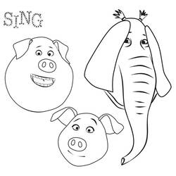 Dessin à colorier: Tous en Scène (Films d'Animation) #186068 - Coloriages à Imprimer Gratuits