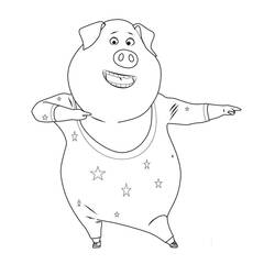 Dessin à colorier: Tous en Scène (Films d'Animation) #186081 - Coloriages à Imprimer Gratuits