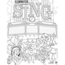 Dessin à colorier: Tous en Scène (Films d'Animation) #186086 - Coloriages à Imprimer Gratuits
