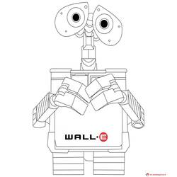 Dessin à colorier: Wall-E (Films d'animation) #131991 - Coloriages à imprimer
