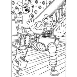 Dessin à colorier: Wallace et Gromit (Films d'animation) #133464 - Coloriages à imprimer