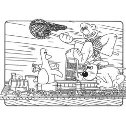 Dessin à colorier: Wallace et Gromit (Films d'animation) #133466 - Coloriages à imprimer