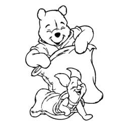 Dessin à colorier: Winnie l'Ourson (Films d'animation) #28614 - Coloriages à Imprimer Gratuits