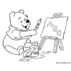Dessin à colorier: Winnie l'Ourson (Films d'animation) #28619 - Coloriages à imprimer