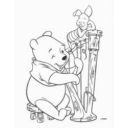 Dessin à colorier: Winnie l'Ourson (Films d'animation) #28625 - Coloriages à Imprimer Gratuits