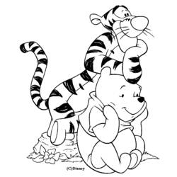 Dessin à colorier: Winnie l'Ourson (Films d'animation) #28633 - Coloriages à Imprimer Gratuits