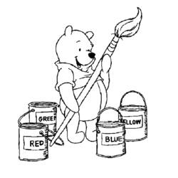 Dessin à colorier: Winnie l'Ourson (Films d'animation) #28638 - Coloriages à Imprimer Gratuits
