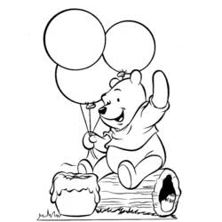 Dessin à colorier: Winnie l'Ourson (Films d'animation) #28668 - Coloriages à imprimer