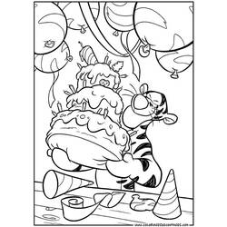Dessin à colorier: Winnie l'Ourson (Films d'animation) #28679 - Coloriages à Imprimer Gratuits