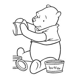 Dessin à colorier: Winnie l'Ourson (Films d'animation) #28748 - Coloriages à Imprimer Gratuits
